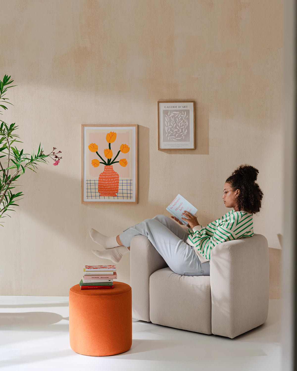 Folk Pouf - tall